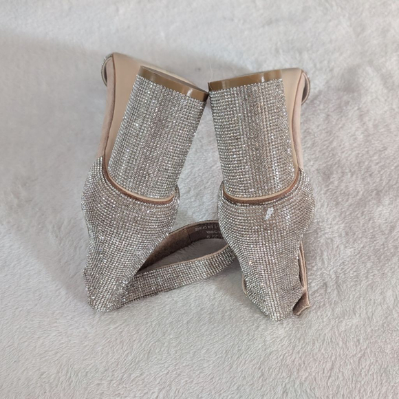 Jeffrey Campbell Laura Silver Rhinestone Heels - Size 9 - Picture 10 of 16